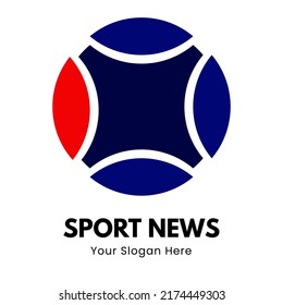 Sport News Icon Ball Logo. Creative Logo Design Concept