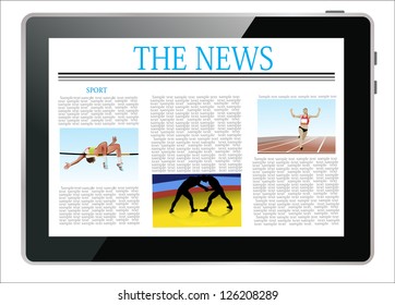 Sport news on generic Tablet PC.