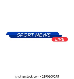 Sport news screen bars flat header. Modern breaking news banners vector illustration. Television bottom interface and dashboard line