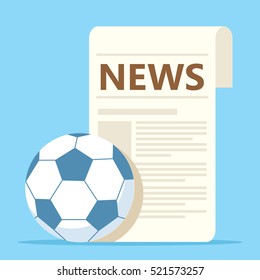 sport news with soccer ball