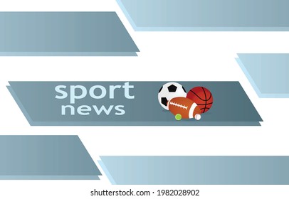 Sport news template. vector illustration
