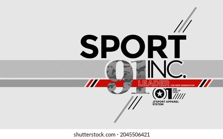 Sport number, modern and stylish typography slogan. Colorful abstract design with camouflage  and the lines style. Vector illustration for print tee shirt, background, typography, poster and more.