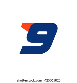 Sport number nine logo. 