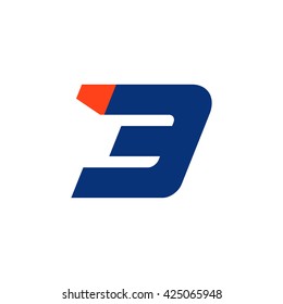 Sport number three logo. 