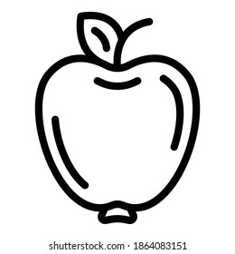 Sport nutrition apple icon. Outline sport nutrition apple vector icon for web design isolated on white background