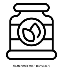 Sport nutrition jar icon. Outline sport nutrition jar vector icon for web design isolated on white background