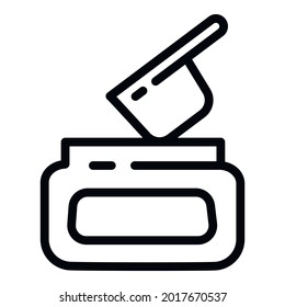 Sport nutrition powder icon. Outline Sport nutrition powder vector icon for web design isolated on white background