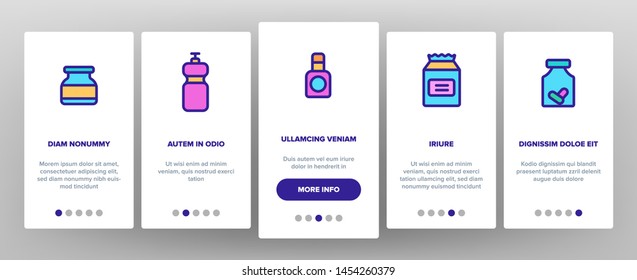 Sport Nutrition Vector Onboarding Mobile App Page Screen. Sport Nutrition, Food Supplements for Sportsmen Linear . Wellness Products, Nutritious Protein Cocktails, Pills for Athletes Illustrations