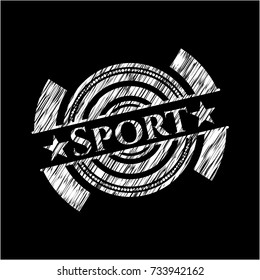Sport on blackboard
