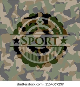 Sport on camouflaged texture