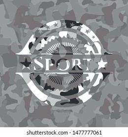 Sport on grey camo pattern