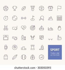 Sport Outline Icons for web and mobile apps