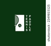 Sport paddle tennis logo symbol template vector