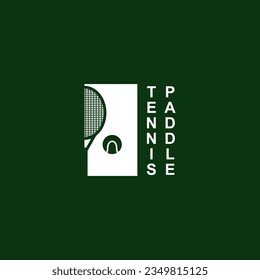 Sport paddle tennis logo symbol template vector