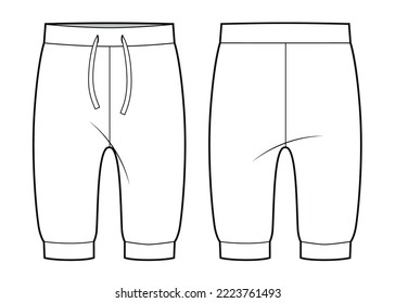 Sport pants baby wear, design FLAT SKETCH