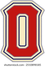 Sport Patch Letter Alphabet Vector Element
