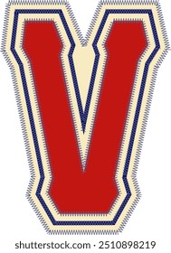 Elemento Vetor Alfabético Da Letra Patch Do Esporte