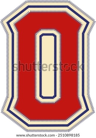 Sport Patch Letter Alphabet Vector Element