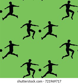 sport pattern - soccer game on green background  art creative vector