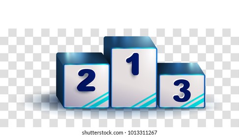 Sport pedestal on transparent background. Vector illustration