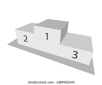 sport pedestal in perspective, vector illustration 