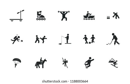 Sport peolpe vector icon set