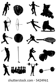 sport people and equipment vector