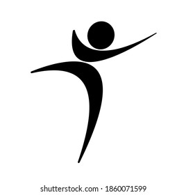 Sport People Icon On White Background Stock Vector (Royalty Free ...