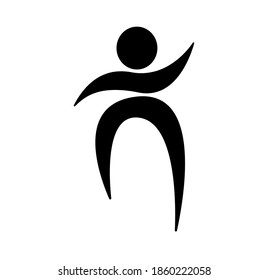 sport people icon on white background