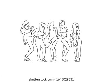 Sport people line drawing, vector illustration design. Sport collection.