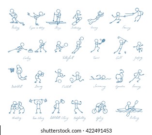 sport people vector set