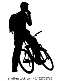Sport people whit bike on white background