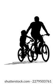 Sport people whit bike on white background