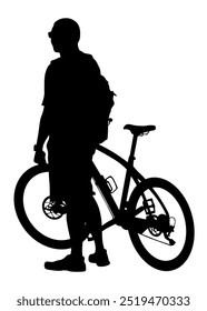 Sport people whit bike on white background