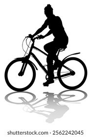 Sport people whit bike on white background