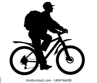 Sport people white bike on white background