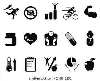 sport performance icons set