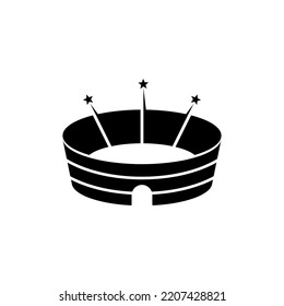 Diseño del logo vectorial del estadio deportivo y de performance
