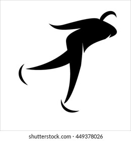 sport pictogram. skating. vector 