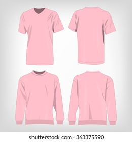 1,132 Pink tshirt front and back Images, Stock Photos & Vectors ...