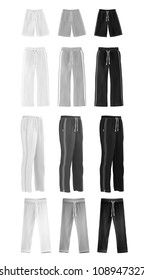 Sport plain short pants template.