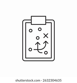 Sport Planung Taktik Strategie Symbol Vektor
