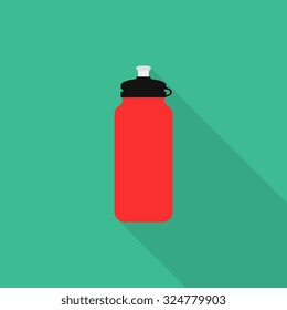 Sport plastic water bottle - Vector