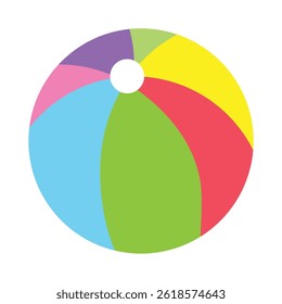 A sport played on the beach called beach ball, colorful beach balls,
