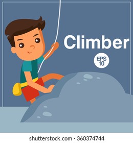 Sport Player : Climber : Vector Illustration