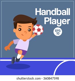 Sport Player : Handball Player : Vector Illustration