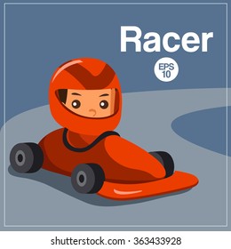 Sport Player : Racer : Vector Illustration