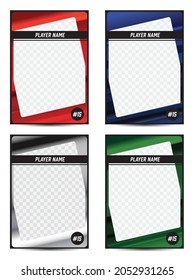 Sport Player Trading Card Frame Border Template Design Flyer Shiny Gradient Effect