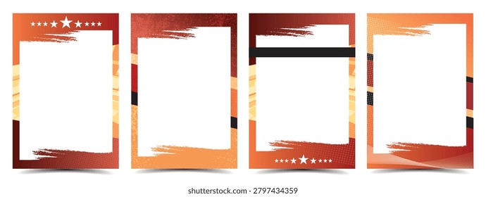 Sport player trading card frame border graphic template design editable for personnal information and picture green tone