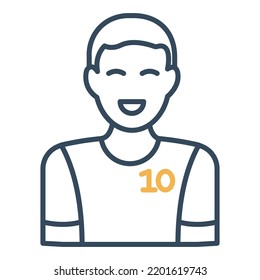 Sport Player Vector Icon which is suitable for commercial work and easily modify or edit it
